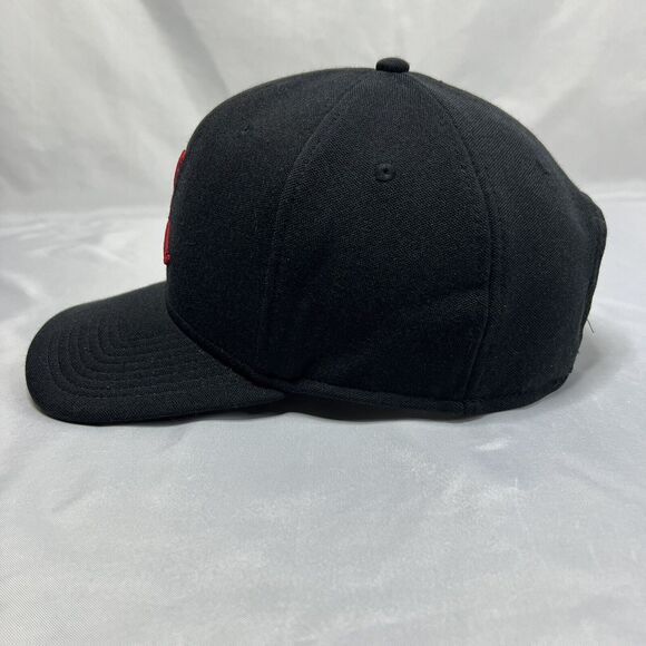 Nike Jordan Black Snapback Baseball Hat Youth Boys Red Jumpman Logo Cap - Picture 6 of 8